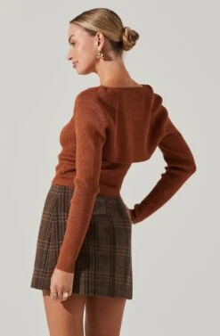 Long Sleeve Bolero Knit Top -Dresses Sales Store LT17106 FCI HAZELNUT 5 5