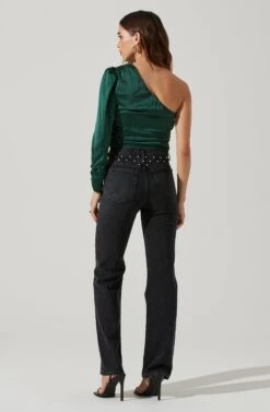 One Shoulder Twisted Bandeau Crop Top -Dresses Sales Store LT17865 FCI DEEPSPRUCE 4