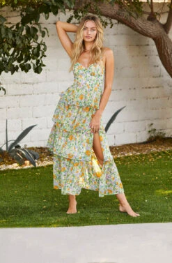 Midsummer Floral Tiered Maxi Dress -Dresses Sales Store Look 022 2193
