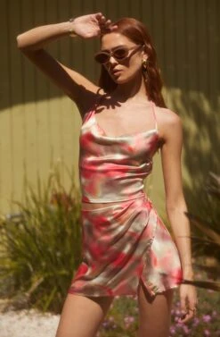 Triana Abstract Print Mini Skirt -Dresses Sales Store MAY MathchingSets 5