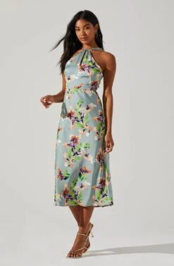 Sandrine Floral Halter Midi Dress -Dresses Sales Store MicrosoftTeams image 32