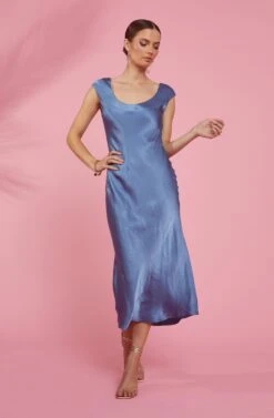 Makenna Scoop Neck Open Back Midi Dress -Dresses Sales Store RESORT 1766